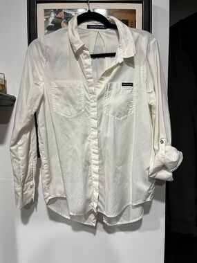 Calvin Klein Jeans Off-White Button Front Shirt